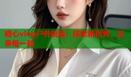 糖心vlog户外挑战：探索新世界，记录每一刻